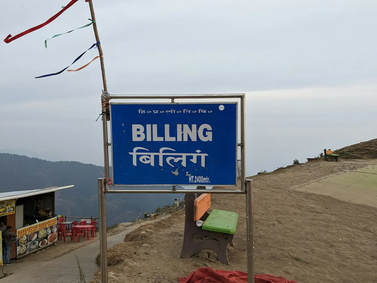Wide view from the Billing take-off point over the valley