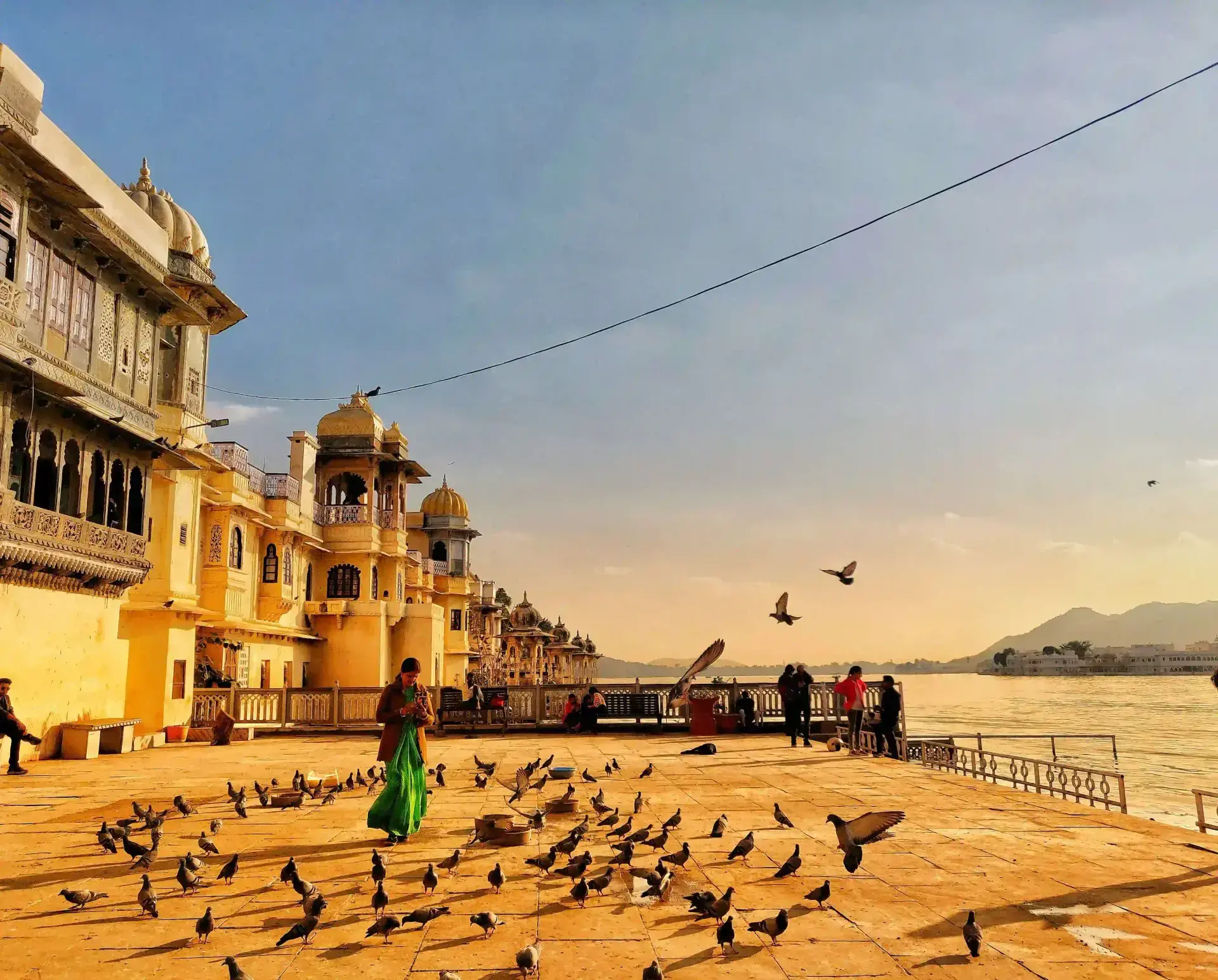 Historic fort architecture on a Rajasthan hilltop