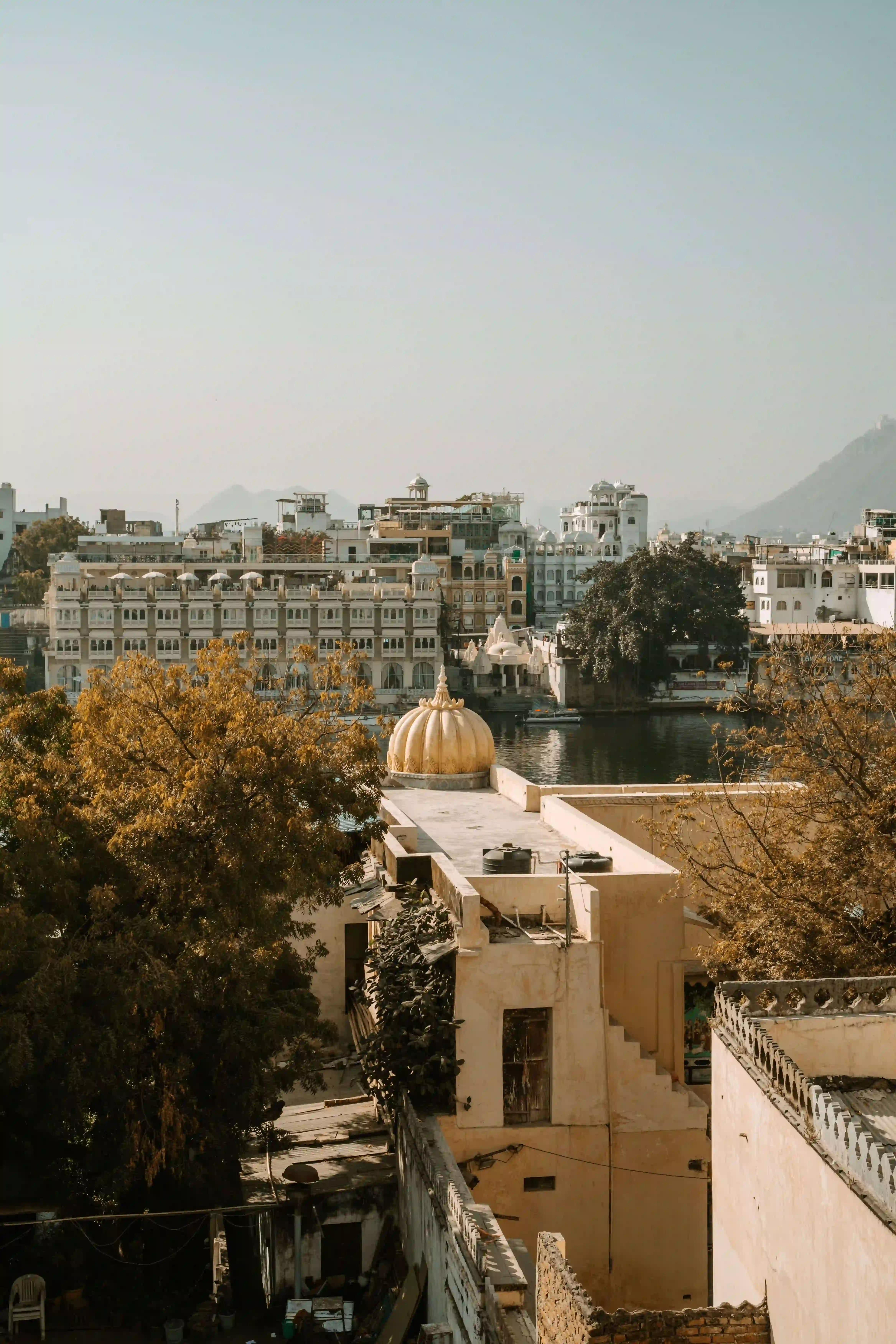 Rooftop views over Lake Pichola
